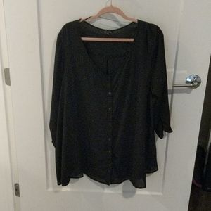Black flowy tunic top